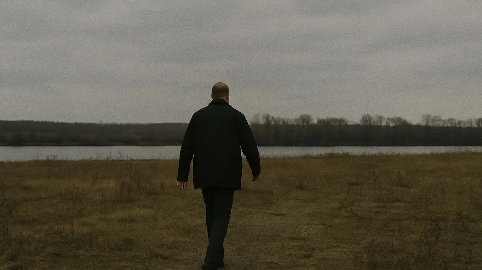 The Man Walking to the River backdrop