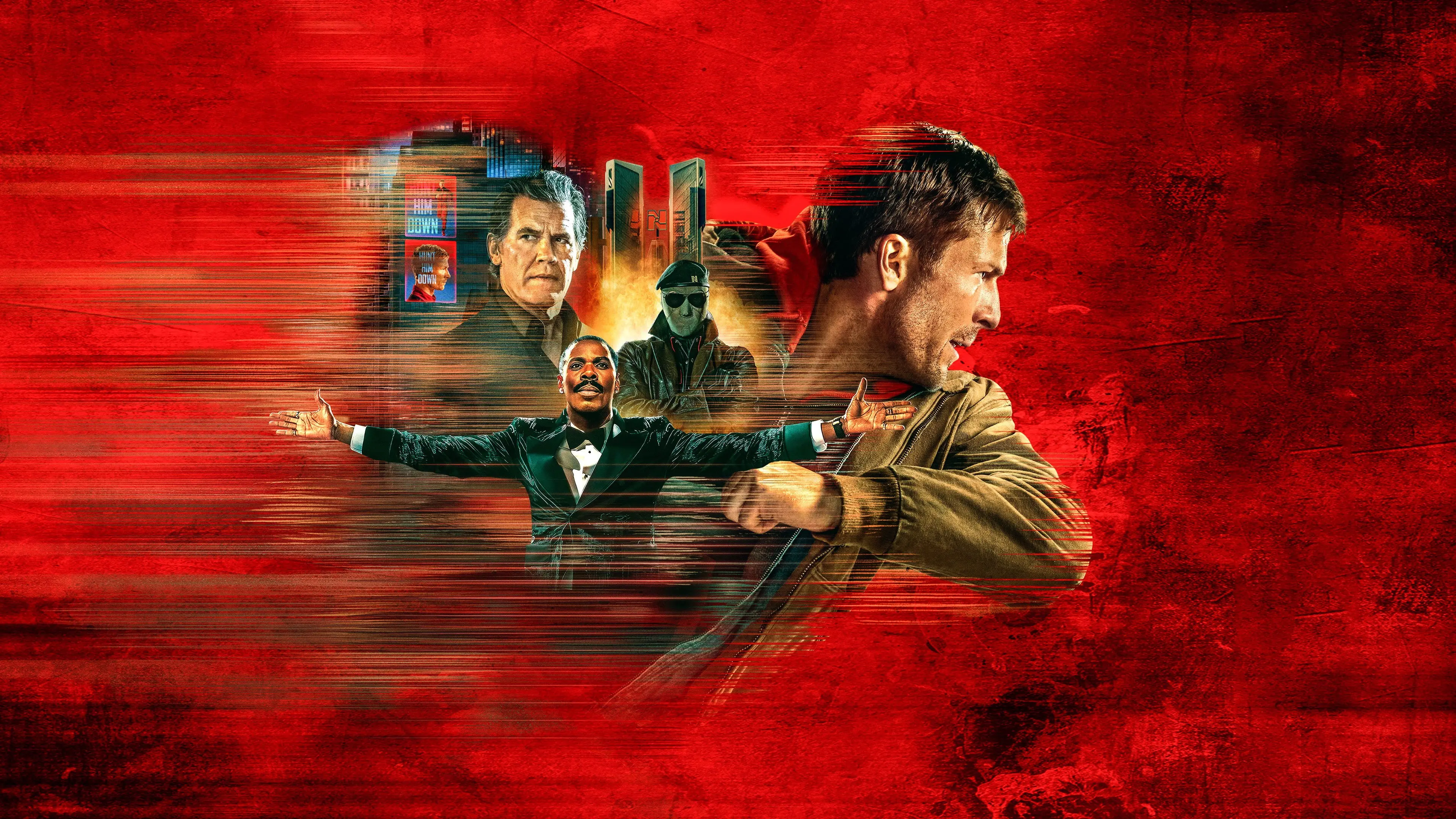 The Running Man backdrop